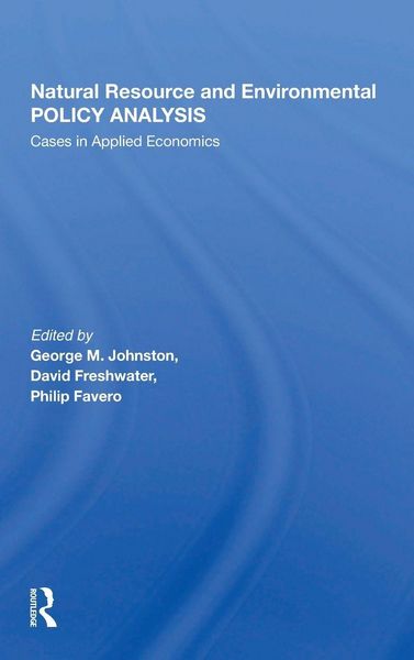 Produktbild: Natural Resource And Environmental Policy Analysis