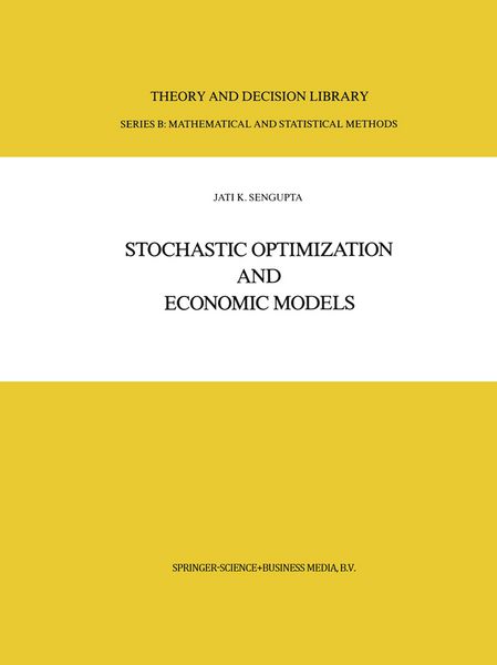 Produktbild: Stochastic Optimization and Economic Models