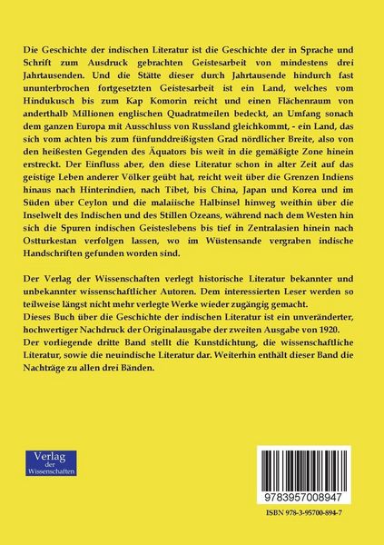 Produktbild: Geschichte der indischen Literatur