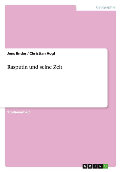 Produktbild: Rasputin und seine Zeit