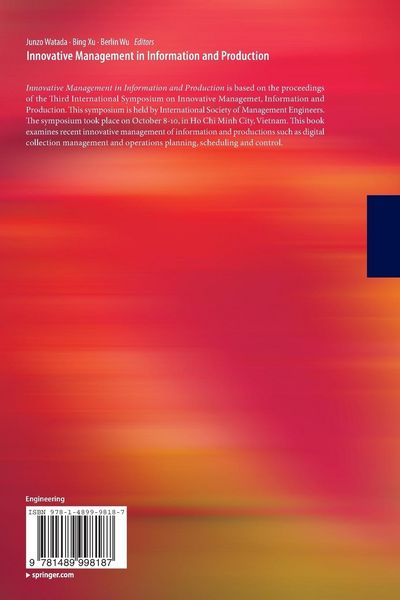 Produktbild: Innovative Management in Information and Production