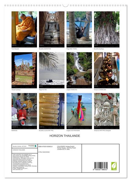 Produktbild: HORIZON THAILANDE (Calendrier mural 2026 DIN A2 horizontal) calendrier de bureau
