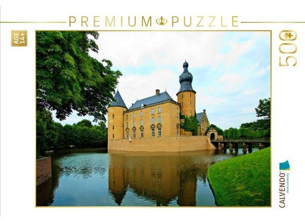 CALVENDO Puzzle Die mehr als 900 Jahre alte Burg Gemen wird von einer mächtigen Gräfte umgeben | 500 Teile Lege-Größe 48 × 36 cm Foto-Puzzle für Erwachsene