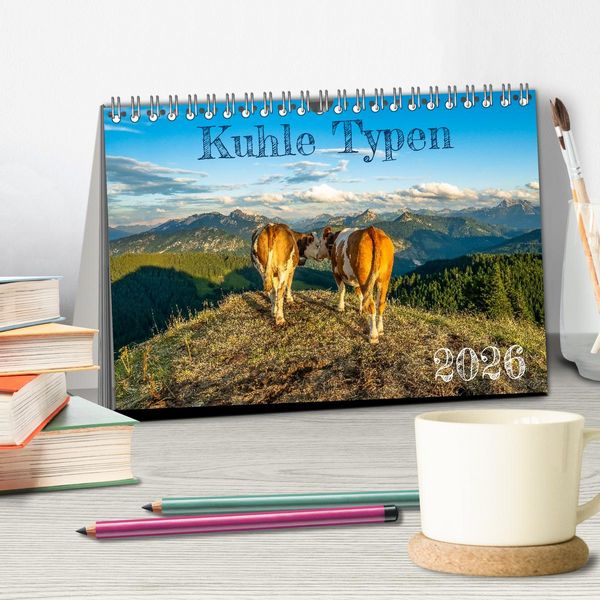 Produktbild: Kuhle Typen (Tischkalender 2026 DIN A5 quer), CALVENDO Monatskalender