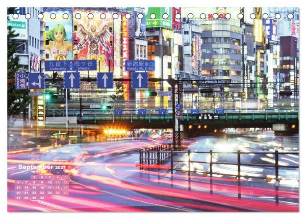 Produktbild: Tokio: Lichter einer Stadt (Tischkalender 2027 DIN A5 quer), CALVENDO Monatskalender