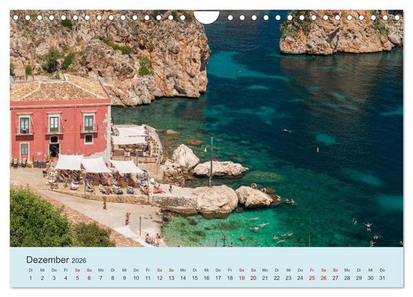 Produktbild: Sizilien &ndash; Die Insel, auf der es keinen Winter gibt (Wandkalender 2026 DIN A4 quer), CALVENDO Monatskalender