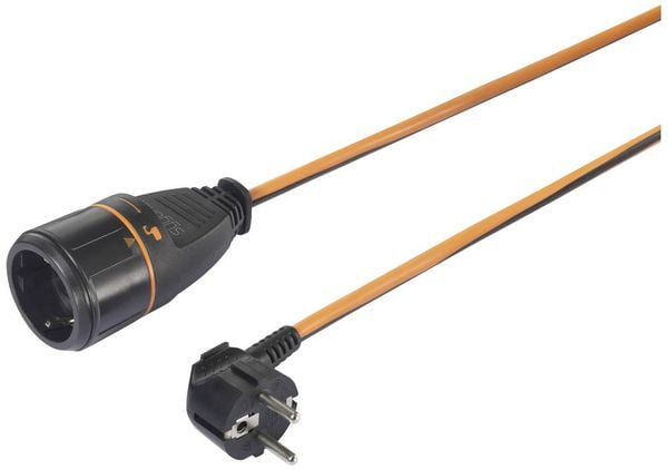 Sygonix SY-5597568 Strom Verlängerungskabel 16 A Schwarz, Orange 5 m H05VV-F 3G 1,5 mm² verriegelbar