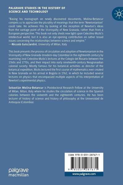 Produktbild: Jos&eacute; Celestino Mutis and Newtonianism in New Granada, 1762&ndash;1808