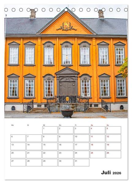 Produktbild: Norwegens K&uuml;stenst&auml;dte - Reiseplaner (Tischkalender 2026 DIN A5 hoch), CALVENDO Monatskalender