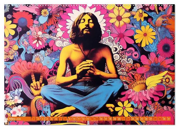 Produktbild: Psychodelic Art (hochwertiger Premium Wandkalender 2026 DIN A2 quer), Kunstdruck in Hochglanz