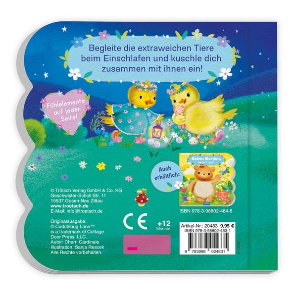 Produktbild: Tr&ouml;tsch F&uuml;hlbuch Gute Nacht, liebe Tiere! F&uuml;hlen und Kuscheln