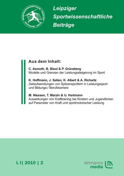 Produktbild: Leipziger Sportwissenschaftliche Beitr&auml;ge