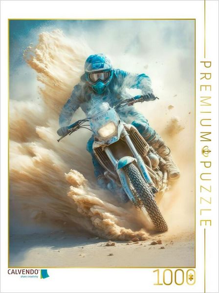 Produktbild: CALVENDO Puzzle Motorradrennen in der W&uuml;ste | 1000 Teile Lege-Gr&ouml;&szlig;e 64x48cm Foto-Puzzle f&uuml;r gl&uuml;ckliche Stunden