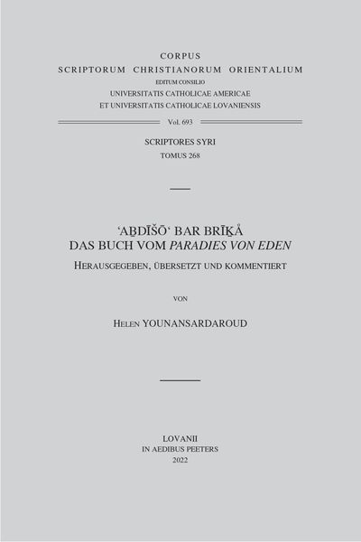 Produktbild: 'Abdisho' bar Brika, Das Buch vom 'Paradies von Eden'