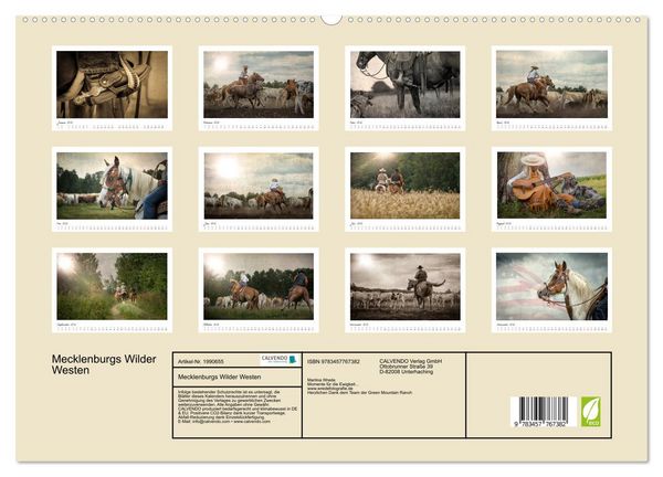 Produktbild: Mecklenburgs Wilder Westen (hochwertiger Premium Wandkalender 2026 DIN A2 quer), Kunstdruck in Hochglanz