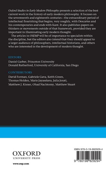 Produktbild: Oxford Studies in Early Modern Philosophy, Volume VIII