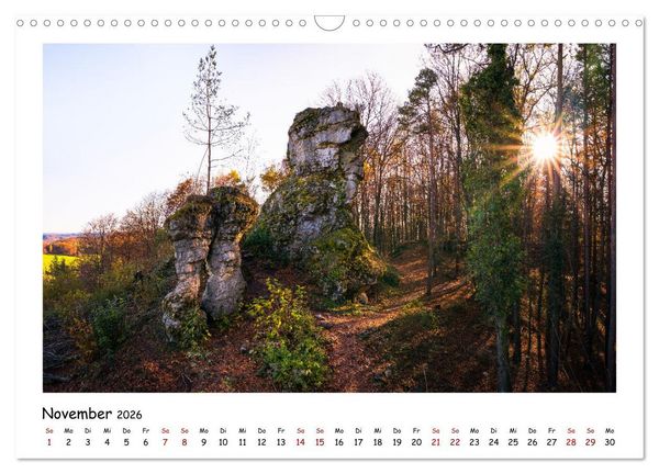 Produktbild: Fr&auml;nkische Schweiz - Sehensw&uuml;rdigkeiten der Berg- und H&uuml;gellandschaft (Wandkalender 2026 DIN A3 quer), CALVENDO Monatskalender