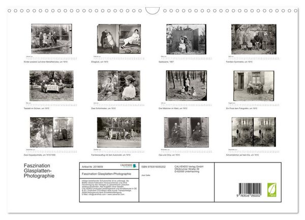 Produktbild: Faszination Glasplatten-Photographie (Wandkalender 2026 DIN A3 quer), CALVENDO Monatskalender