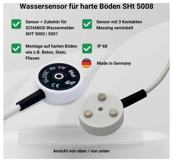 Produktbild: Schabus 300719 SHT 5008 Zusatzsensor f&uuml;r Wassermelder