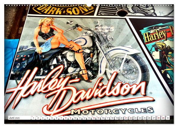 Produktbild: Harley-Davidson - Eine Kultmarke in Kuba (hochwertiger Premium Wandkalender 2025 DIN A2 quer), Kunstdruck in Hochglanz