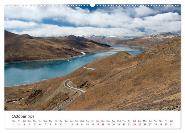 Produktbild: Tibet Monastery and landscapes (High Quality Premium Wall Calendar 2026 DIN A2 landscape),CALVENDO 12 Month Wall Calendar