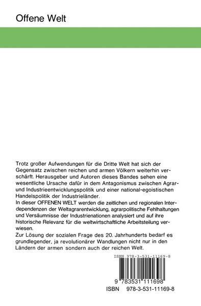 Produktbild: Grundfragen der Weltagrarentwicklung