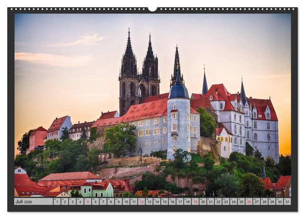 Produktbild: Burgen und Schl&ouml;sser um Dresden (Wandkalender 2026 DIN A2 quer), CALVENDO Monatskalender