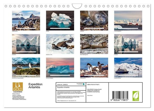 Produktbild: Expedition Antarktis (Wandkalender 2027 DIN A4 quer), CALVENDO Monatskalender