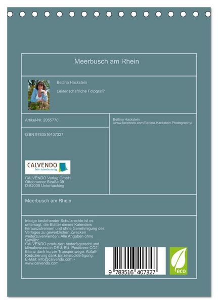 Produktbild: Meerbusch am Rhein (Tischkalender 2026 DIN A5 hoch), CALVENDO Monatskalender