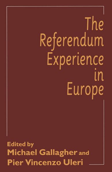 Produktbild: The Referendum Experience in Europe
