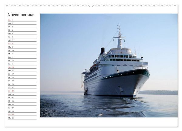 Produktbild: Giganten der Meere - Kreuzfahrtschiffe (Wandkalender 2026 DIN A2 quer), CALVENDO Monatskalender