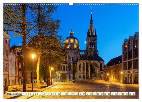 Produktbild: Aachen - die Kaiserstadt am Dreil&auml;ndereck (Wandkalender 2026 DIN A2 quer), CALVENDO Monatskalender