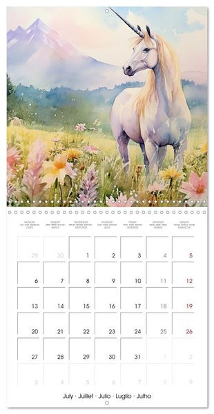 Produktbild: Unicorns, magical creatures (Wall Calendar 2026 12 &times; 12 Inch) CALVENDO 12 Month Wall Calendar