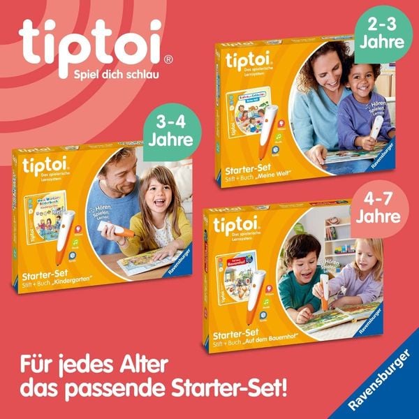 Ravensburger 00113 - tiptoi® Starter-Set, Stift + Buch Wörter-Bilderbuch Kindergarten, Lernsystem