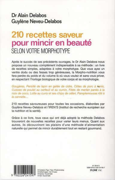 Produktbild: 210 recettes saveur pour mincir en beaut&eacute; : selon votre morphotype