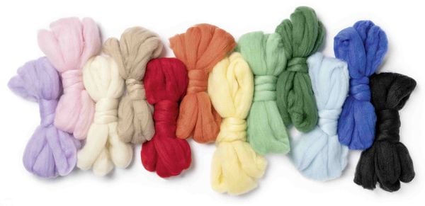 Produktbild: Folia Filzwolle RAINBOW, 360g, 12 B&uuml;ndel in 12 Farben sortiert