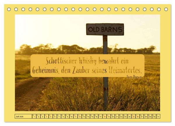 Produktbild: Whisky-Weisheiten (Tischkalender 2026 DIN A5 quer), CALVENDO Monatskalender