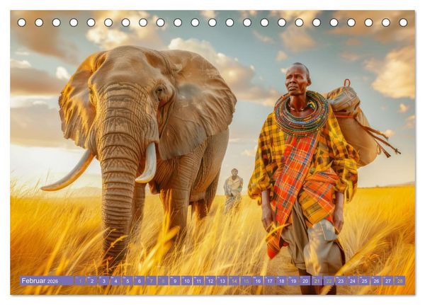Produktbild: Afrika begeistert - Afrikas Sch&ouml;nheit (Tischkalender 2026 DIN A5 quer), CALVENDO Monatskalender