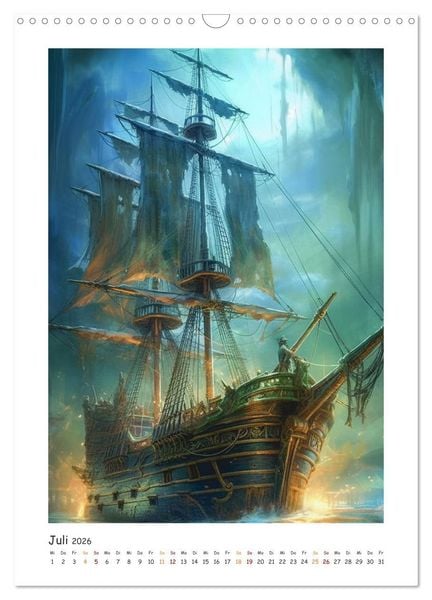 Produktbild: Piratenschiffe (Wandkalender 2026 DIN A3 hoch), CALVENDO Monatskalender