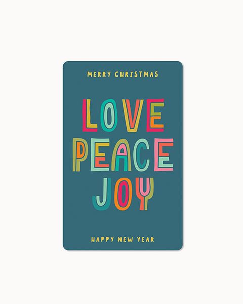 Produktbild: Lunacard Postkarte *Love, Peace, Joy