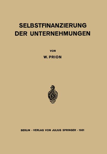 Produktbild: Selbstfinanzierung der Unternehmungen