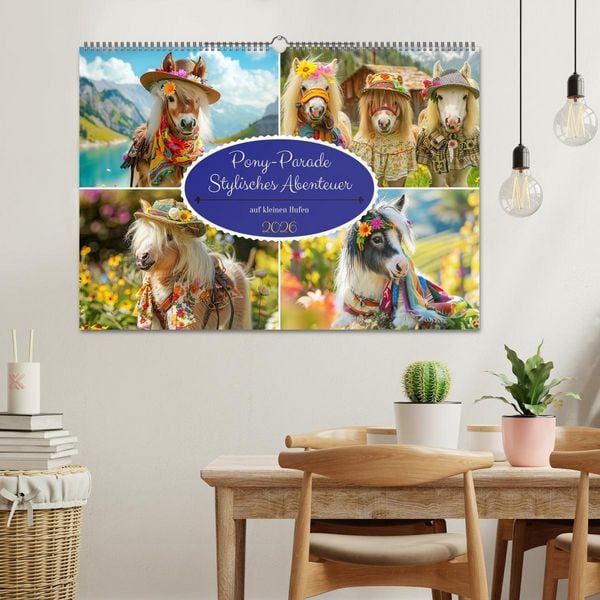 Produktbild: Pony-Parade. Stylisches Abenteuer auf kleinen Hufen (Wandkalender 2026 DIN A2 quer), CALVENDO Monatskalender