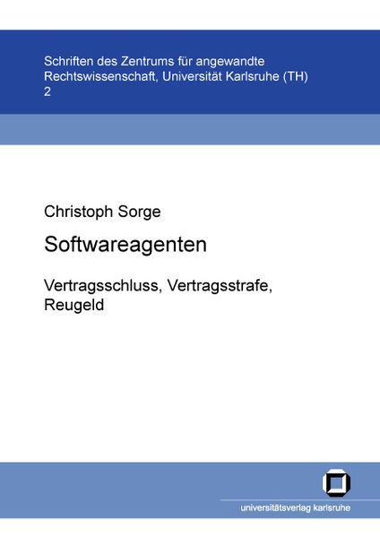 Produktbild: Softwareagenten: Vertragsschluss, Vertragsstrafe, Reugeld