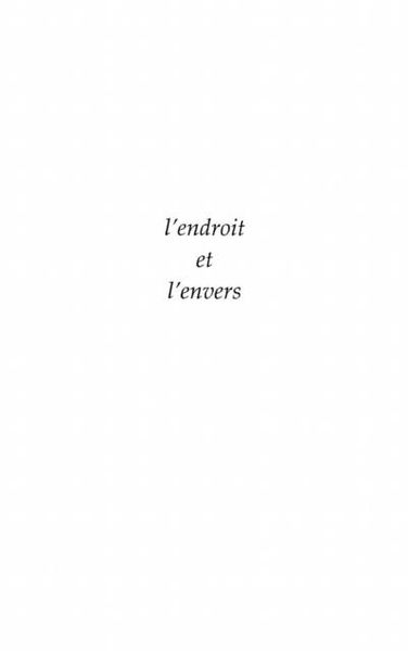 Produktbild: Endroit et l'envers L'