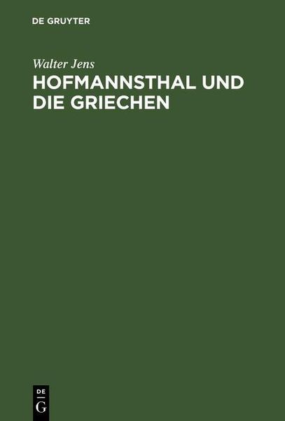 Produktbild: Hofmannsthal und die Griechen