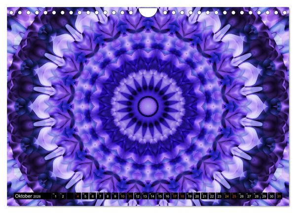 Produktbild: Energie - Mandalas, Spiritualit&auml;t durch die Farbe Lila (Wandkalender 2026 DIN A4 quer), CALVENDO Monatskalender