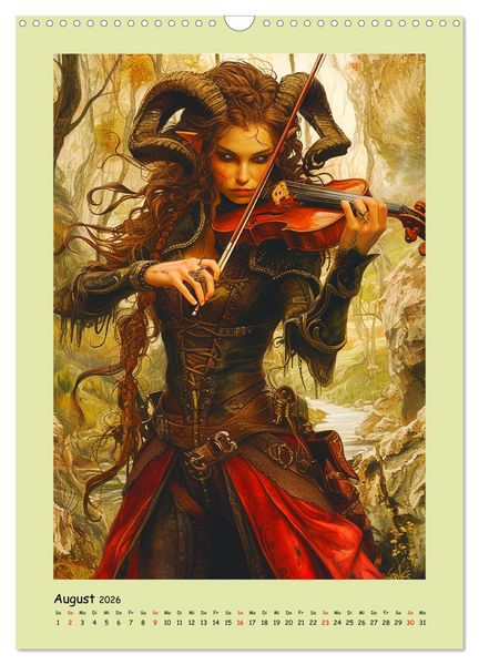 Produktbild: Druidenland. Keltische Fantasy-Figuren aus der Anderwelt (Wandkalender 2026 DIN A3 hoch), CALVENDO Monatskalender