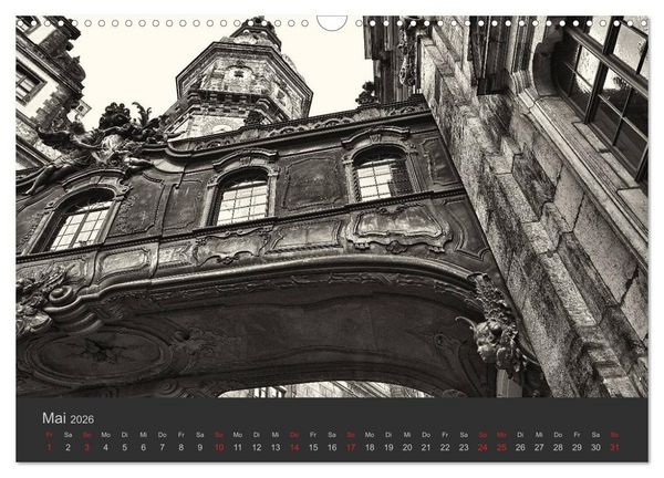 Produktbild: Dresden Schwarz Weiss 2026 (Wandkalender 2026 DIN A3 quer), CALVENDO Monatskalender