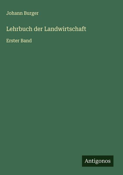 Produktbild: Lehrbuch der Landwirtschaft