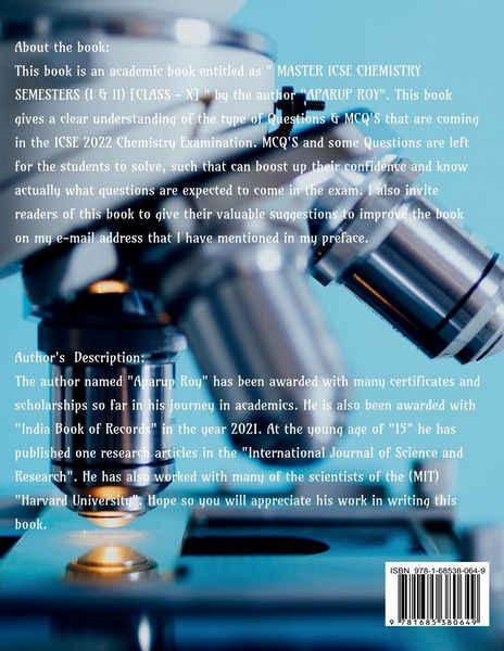 Produktbild: MASTER ICSE CHEMISTRY SEMESTERS (I & II) [CLASS - X]